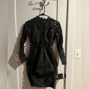 Long sleeve cutout dress